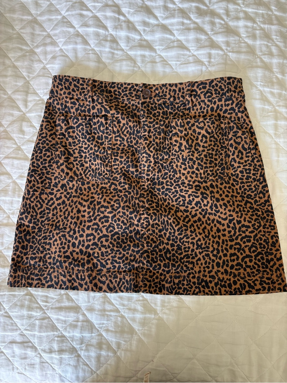 J. Crew Factory Leopard Print Mini Skirt - Black & Brown
